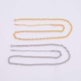 May include: Two necklaces: one gold-colored and one silver-colored. Both necklaces have a delicate chain design with a lobster clasp closure and an adjustable chain. The gold necklace is at the top, and the silver necklace is at the bottom.
