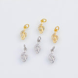 18K Gold PVD Music Note Treble Clef charm - Tarnish Resistant