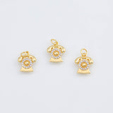18K Gold PVD Telephone charm - Tarnish Resistant