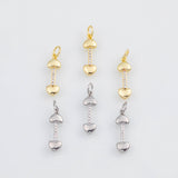 18K Gold PVD Heart Bone charm - Tarnish Resistant