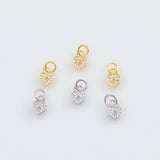 18K Gold PVD Dainty heart lock charm 6x8mm pendant charms - Tarnish Resistant