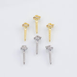 18K Gold PVD nail screw charm 7x20mm pendant charms - Tarnish Resistant