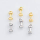 18K Gold PVD Dumbbell charm 7x13mm workout exercise dumb bell weights 22k pendant charms - Tarnish Resistant