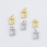 18K Gold PVD Kitchen Mixer Cooking Food Charm 8x11mm s White Gold Charms - Tarnish Resistant