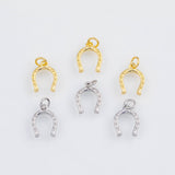 18K Gold PVD Horseshoe Charms 10x13mm - Tarnish Resistant