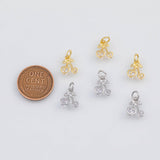 18K Gold PVD Cherry Fruit Charms 8X10mm s White Gold Charms - Tarnish Resistant