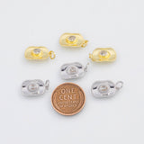18K Gold PVD Sombrero Mexican Hat Charms 3D 9x15mm s White Gold Charms - Tarnish Resistant