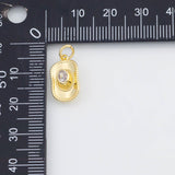 18K Gold PVD Sombrero Mexican Hat Charms 3D 9x15mm s White Gold Charms - Tarnish Resistant