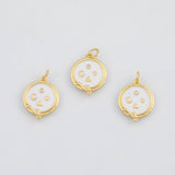 18K Gold PVD Enamel Moon Star Pyramid Snake Charm s White Gold Charms - Tarnish Resistant