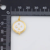 18K Gold PVD Enamel Moon Star Pyramid Snake Charm s White Gold Charms - Tarnish Resistant