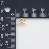 18K Gold PVD Croissant Charm 10x7mm s White Gold Charms - Tarnish Resistant