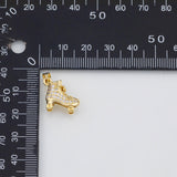 18K Gold PVD Roller Skates Rollerskates Charm 11x14mm s White Gold Charms - Tarnish Resistant