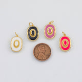 18K Gold PVD Enamel Sombrero Cowboy Hat 12x18mm s White Gold Charms - Tarnish Resistant