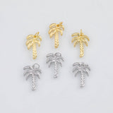 18K Gold PVD Palm Trees Coconut Tree Charm 13x20mm s Gold Charms - Tarnish Resistant
