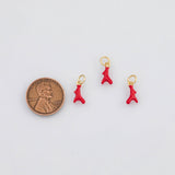 18K Gold PVD Coral Reef Charm 5x11mm s White Gold Charms - Tarnish Resistant