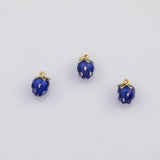 18K Gold PVD Blue Strawberry Grape Fruit Charm 12x8mm s Gold Charms - Tarnish Resistant