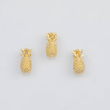 18K Gold PVD Gold Pineapple 8x18mm s Gold Charms - Tarnish Resistant