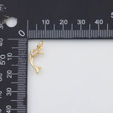 18K Gold PVD Dolphin Charm 8x16mm s Gold Charms - Tarnish Resistant