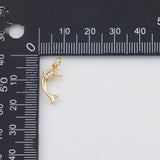18K Gold PVD Dolphin Charm 8x16mm s Gold Charms - Tarnish Resistant
