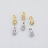 18K Gold PVD Pineapple Fruit Charm 6x12mm s Gold Charms - Tarnish Resistant