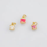 18K Gold PVD Merry Go Round Carousel Carnival 9x14mm s Gold Charms - Tarnish Resistant