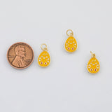 18K Gold PVD Easter Egg Charm s Gold Charms - Tarnish Resistant