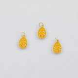 18K Gold PVD Easter Egg Charm s Gold Charms - Tarnish Resistant