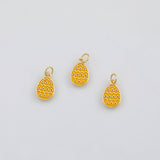 18K Gold PVD Easter Egg Charm s Gold Charms - Tarnish Resistant