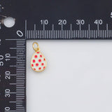 18K Gold PVD Dot Easter Egg 8x11mm s Gold Charms - Tarnish Resistant