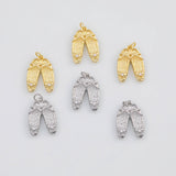 18K Gold PVD Women's Shoes Charm 15x20mm s Gold Charms - Tarnish Resistant