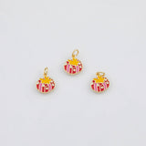 18K Gold PVD Christmas Present Gift Box 11mm s White Gold Charms - Tarnish Resistant