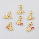 18K Gold PVD Fish Tail Charm Oval 7x24mm s Gold Charms - Tarnish Resistant