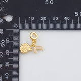 18K Gold PVD Fish Tail Charm Oval 7x24mm s Gold Charms - Tarnish Resistant