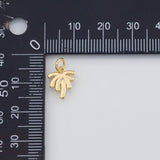 18K Gold PVD Palm Tree Coconut Tree 8x11mm Ocean Beach Charms s White Gold Charms - Tarnish Resistant
