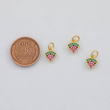 18K Gold PVD Cute Watermelon Charm 8mm s Gold Charms - Tarnish Resistant