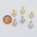 18K Gold PVD Cactus charm - Tarnish Resistant
