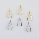18K Gold PVD Wishbone wish bone charm - Tarnish Resistant