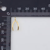 18K Gold PVD Wishbone wish bone charm - Tarnish Resistant