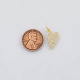18K Gold PVD Long heart charm - Tarnish Resistant