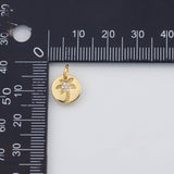 18K Gold PVD Palm tree coconut tree charm - Tarnish Resistant