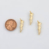 18K Gold PVD Lightning bolt charm - Tarnish Resistant