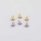 18K Gold PVD Lips charm - Tarnish Resistant