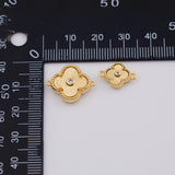 18K Gold PVD 14k Charm Charms Flower 10mm 14mm Pendant with s - Tarnish Resistant