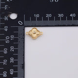 18K Gold PVD 14k Charm Charms Flower 10mm 14mm Pendant with s - Tarnish Resistant