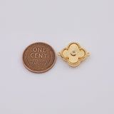 18K Gold PVD 14k Charm Charms Flower 10mm 14mm Pendant with s - Tarnish Resistant