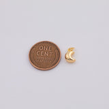 18K Gold PVD small moon charm 6x9mm puffy moon active - Tarnish Resistant