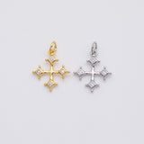 18K Gold PVD Cross Charm 15mm 22k charms pendant charms - Tarnish Resistant