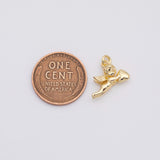 18K Gold PVD Cupid Cherub Heart Charm 10x15mm - Tarnish Resistant