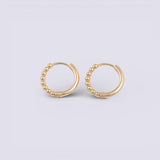 18K Gold PVD hoop earrings huggies 15mm - 4pcs - Tarnish Resistant