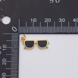 18K Gold PVD sunglasses dark shades 6x18mm beach charm summer - Tarnish Resistant